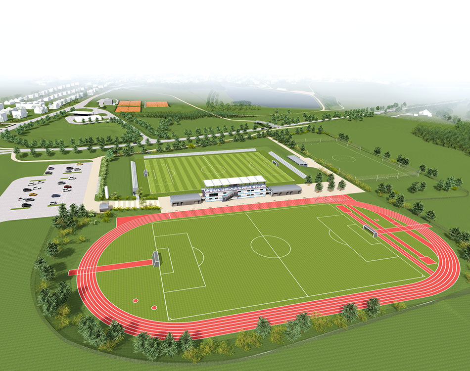 Fotbalový stadion se rýsuje